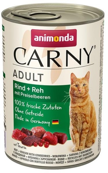 Animonda Cat Dose Carny Adult Rind & Reh & Preiselbeeren 400g
