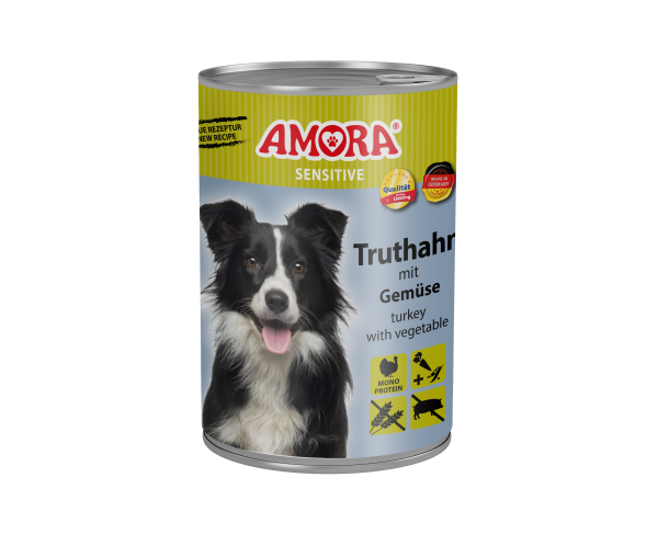 AMORA Dog Sensitive Truthahn+Gemüse 400gD